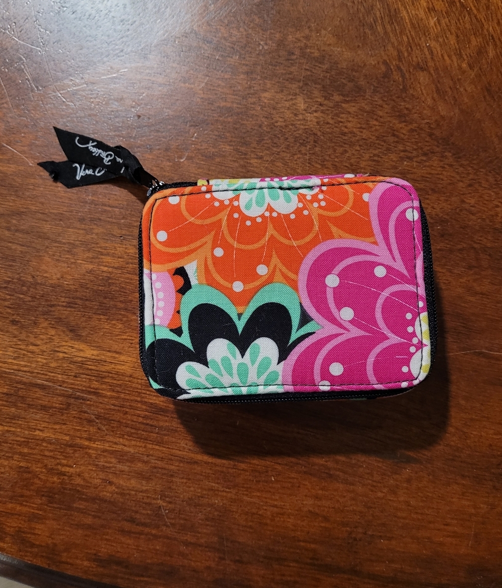 Vera Bradley Travel Pill Case In Ziggy Zinnia